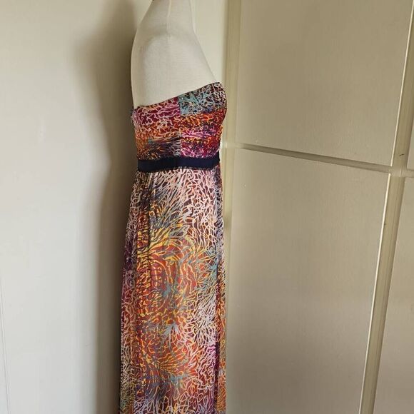 BCBG MaxAzria Inga One-Shoulder Silk Dress in begonia color. NWOT, Size 10. - Picture 8 of 11